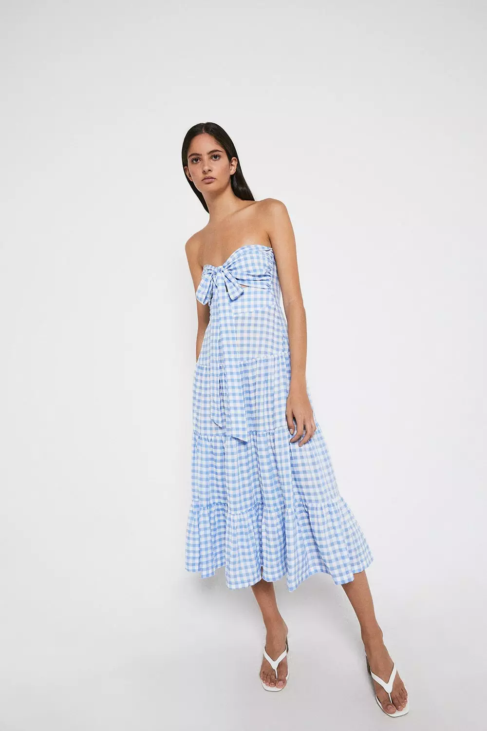 Light blue hot sale gingham dress